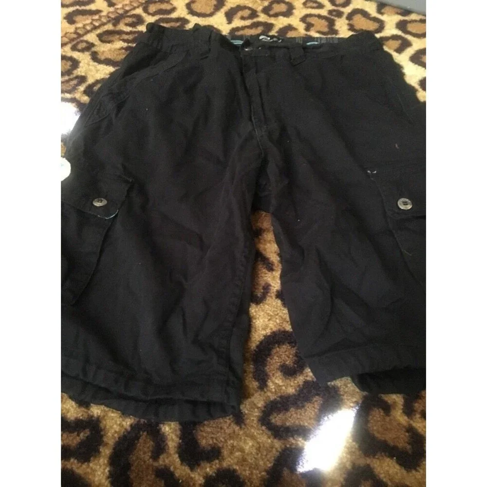 PJ Mark Men's Casual Cargo Shorts Size 34 Black